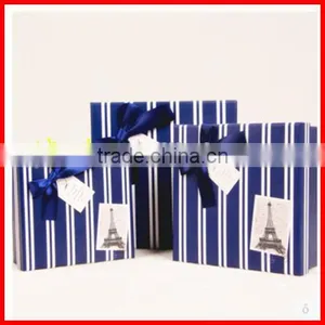 Commercial Style Various Color Solid Custom Paperboard Gift Packaging Box With Bow Wholesale thumbnail-2