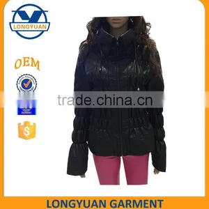 Hooded Fashion Warm Girls pu Jacket Form China thumbnail-1