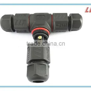 3 Out IP67 Wire Distribution Connector Screw Terminal Tee Connector thumbnail-1