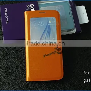 2015 Hot Sale Cell Phone Case for S6 Case. Leather Flip Case for Samsung Galaxy S6 thumbnail-2