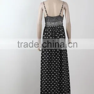2016 Latest Summer Pakistani Dress Spaghetti Strap Maxi Dress For Ladies thumbnail-2