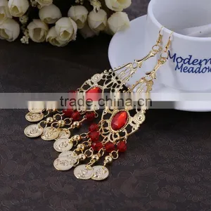 NEW National Wind Retro Earrings Belly Dance Latin Dance Diamond Earrings YIWU Factory Wholesale thumbnail-2