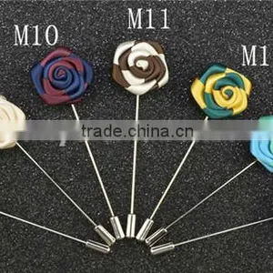 Perno Mazzo Del Risvolto Del Fiore Del Tessuto Dei Mens Del Brooch LAP023 thumbnail-4