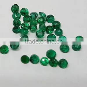 Round Emeralds Natural Gemstone 2.8-3.1mm Dark Green Brazil Origin Transparent thumbnail-2