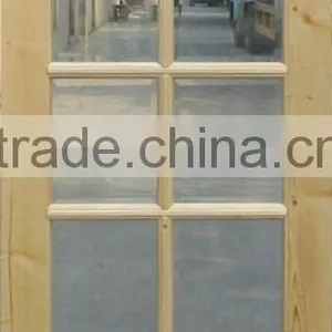 Solid Wood Pine Glass Door thumbnail-1