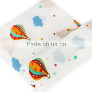 100% Cotton Baby Muslin Square Swaddle Blanket thumbnail-5