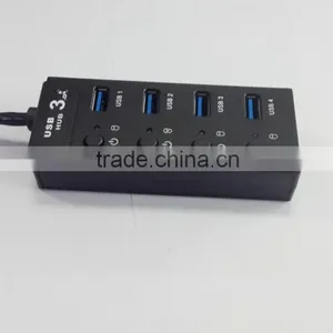 High-speed 4 Port Usb 3.0 Hub With Individual On/off Switches and Led Lights From Usb Por Hub Suppliers thumbnail-3