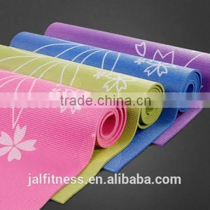 High Quality PVC 6mm Yoga Mat With Decorative Pattern Indoor Fitness Equipments Body Building Pad thumbnail-1