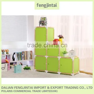 2016 New Arrival Multi Color Domiat Furniture Egypt Wooden Almira Image House Shape Wood Display Shelf Cubes Bookcase thumbnail-3