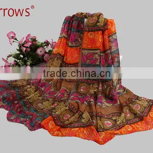 Cotton Voile Stole Shawls and Scarves Printed Check Patterns thumbnail-4