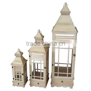 Garden Wood Candle Lantern Antique Finish thumbnail-6