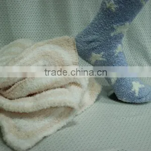 Lovely White Star Blue Fluffy Socks thumbnail-3