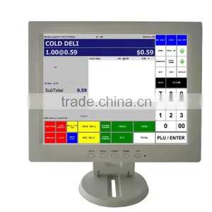 White 12" Inch Touch Screen Monitor LCD VGA thumbnail-1