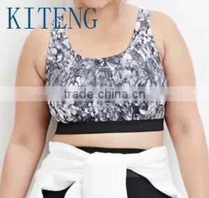 Kiteng 2016 High Quality Plus Size Marble Print Sports Bra Office In United States thumbnail-2