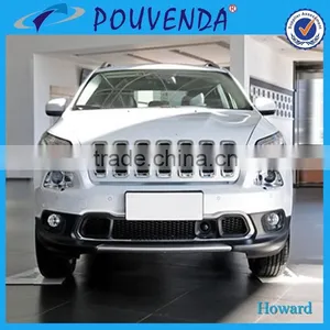 Chrome Grille Cover From Pouvenda Manufacturer for Jeep Cherokee 2014 thumbnail-1