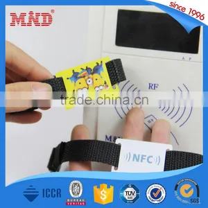 MDWW06 RFID ISO 18000-6C UHF Fabric Party Wristbands Woven Wristbands thumbnail-1