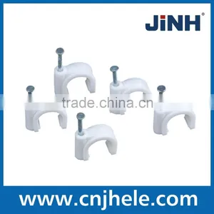 Very Cheap Price High Quality Circle Cable Clip JINH Plastic Nail Wall Cable Clip thumbnail-1