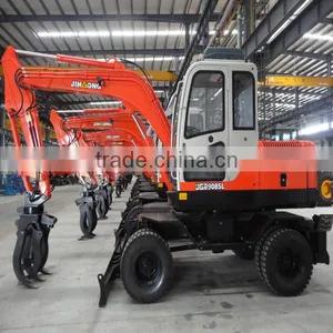 Agriculture Farming JGM9085L Wheel Excavator With Grapple 7.5ton Cane Machine thumbnail-1