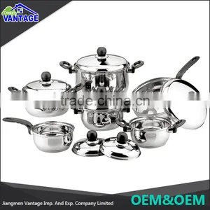 High Quality Non-stick Cooking Pot 12 Pcs Stainless Steel Cookware Set thumbnail-1