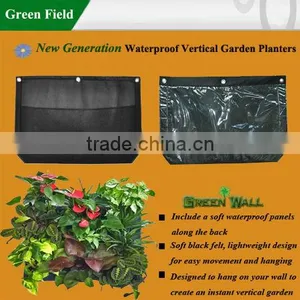 Green Field Wall Mounted PVC Back Up Felt Vertical Planters thumbnail-1