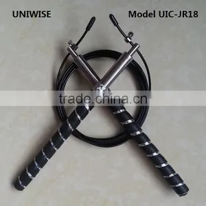 JR18- High Quality Metal Jump Rope Wholesale, Professional Bearing Crossfit Speed Skipping Rope. thumbnail-2