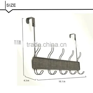 Metal Door Hanging Rack, 5 Hooks thumbnail-6