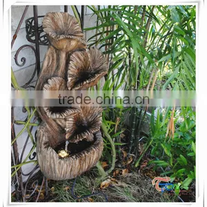 Home Imitation Wood Flower Indoor Wall Water Fountains thumbnail-1
