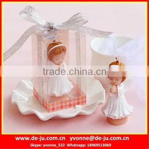 Pink White Paraffin Wax Pray Baby Angel Shaped Candles thumbnail-1