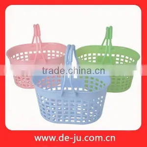 Plastic Colorful Wholesale Fruit Basket With Net Cover thumbnail-1