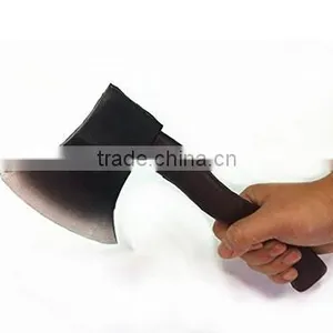 Wood Effect Axe Toy Plastic 59cm Long Hand Held Fancy Dress Viking Accessory thumbnail-2