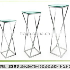 Wholesale Beautiful Glass Flower Stand for Living Room Wedding Furniture thumbnail-1