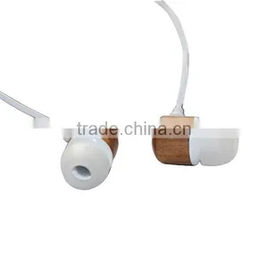 Cherry Wood-ear Remote Control Headphones Wire (white),Cherry Wood Earphone thumbnail-2