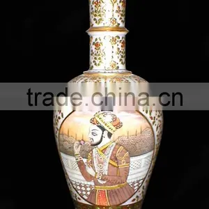 Marble Flower Vase, Decorative Flower Pot, Hand Made Marble Flower Vases, Craft Flower Pot, Flowers Pot, thumbnail-1