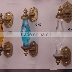 Brass Handle With Glass Centre Available in All Colours thumbnail-1