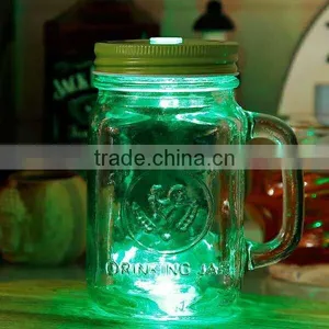 16oz Square Decaled or Clear Glass Mason Jar With Lid and Straw thumbnail-2