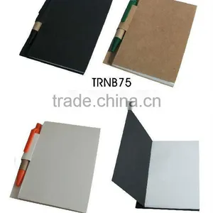 Recycled Spiral Paper Notepad With Pen Holder & Recycled Paper Pen thumbnail-1