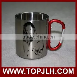 Top Selling Stainless Steel Camping Carabiner Handle Mugs thumbnail-2