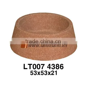 Vietnam Pottery Wholesale Earthy Color Round Terrazzo Sink thumbnail-1