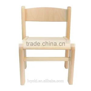 Children's Furniture Solid Beech Wood Children's Chairs Child Chair Without Armrests Natural Varnish thumbnail-4