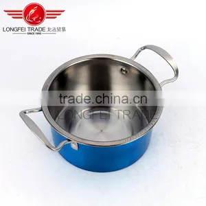 New Design 3pcs Colorized Stainless Steel Soup Pot thumbnail-5