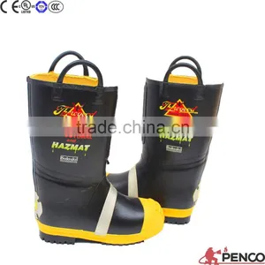 Black Advanced Polythene Rubber Fireman Safety Boots thumbnail-4
