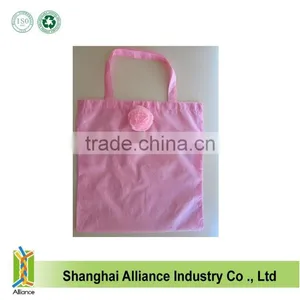 Fashion Rose Shape Folding Shopping Bags New Design Polyester Handle Bags Hot Sale Rose Shopping Shoulder Bags thumbnail-1