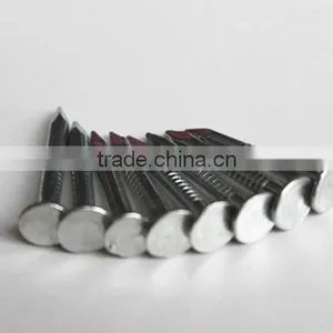 Factory Price Flat Head Clout Nails Zinc Coated Coil Roofing Nails thumbnail-1