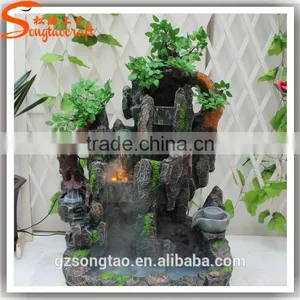 Outdoor Customized Fiber Glass Artificial Rockry Fountain Artificial Rockry Project Fountain for Sale thumbnail-2