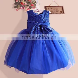 Little Baby Girls Dress Party Costume Bow Lace Sequins Flower Princess Tutu Dresses Children Clothes Kids Clothing thumbnail-3