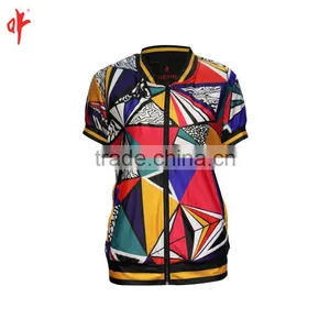 Comfortable Custom White and Black With Zipper Women's Cycling Jersey thumbnail-1