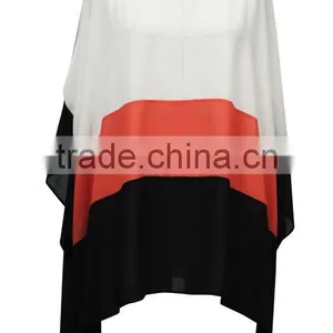 Girls/women Loose Fit White/red/black Chiffon Blouse Patterns thumbnail-2