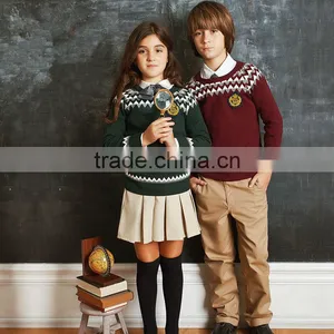 Middle School Uniform,Stripe Sweater With Skirt, HOT! thumbnail-1