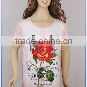 Women Ladies Casual Short Sleeve Blouses thumbnail-1