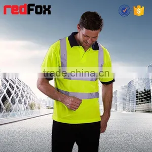 180gsm Net Long Sleeve Safety T-shirt for Running Mesh Safety Red T-shirts Fire Proof Safety T-shirt thumbnail-1